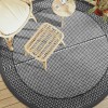 Gossi covor de exterior, gri, &Oslash;200 cm, pp