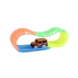 Masina si pista de curse, Lumineaza in intuneric, Lungime 72cm, ATU-084460, Plastic, Oem