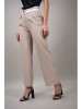 Pantaloni Dama Estelle Bej, S/M, Full Length, Talie Combinata - Elegant, Confortabil, Poliester Vascoza Elastan