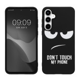 Husa Kwmobile pentru Samsung Galaxy A55, Negru/Alb, Silicon, KWM000021QD001C, Carcasa