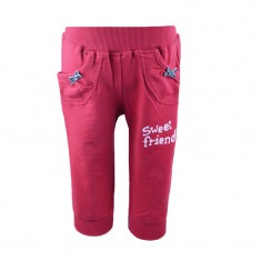 Pantaloni sport pentru fete Wenice BO01600047-68-cm, Rosu foto