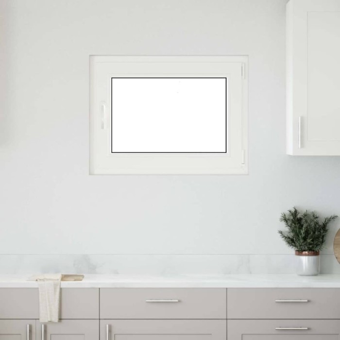 Fereastră de subsol &bdquo;RISOR&rdquo; 80x50 cm oscilo-batantă DIN dreapta, albă