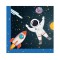 Set 20 servetele petrecere Rocket Space , 33 x 33 cm