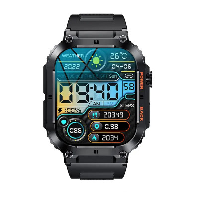 Ceas Smartwatch ACFAPRO&amp;trade;, ecran 1.96&amp;quot; IPS HD, Bluetooth, Oximetru, Monitorizare Somn si Ritm Cardiac, Timer, Pedometru, Compatibilitate Android/iOS, 1 foto