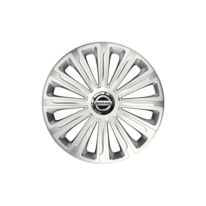 Set 4 capace roti Cu Inel Cromat Trend R15 Compatibil Cu Nissan