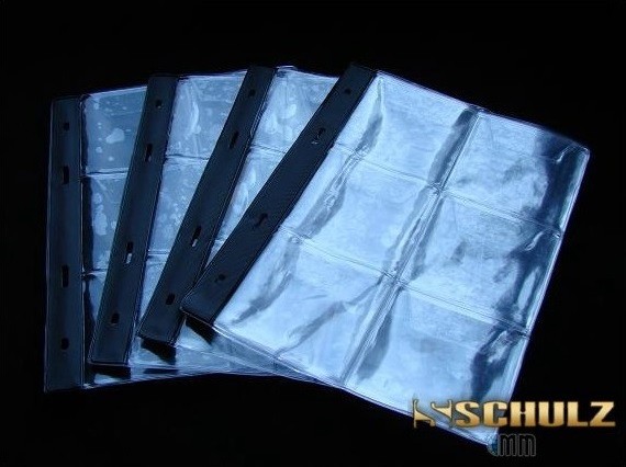 File PVC de rezerva Schulz pentru 6 monede, dimensiune 62 mm.max.