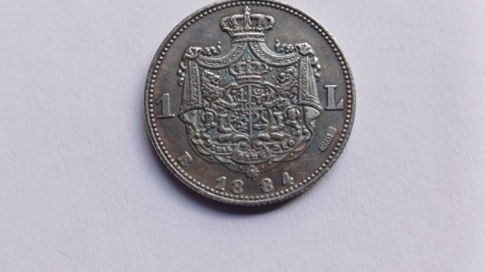 Romania -1 Leu 1884-Replica dupa 1 Leu 1884