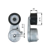 GATES T38720 FleetRunner&trade; Intinzator curea, curea distributie