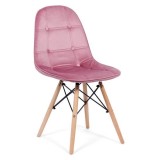 SCAUN LIVING DIN CATIFEA SI PICIOARE DIN LEMN BUC 232V ROZ