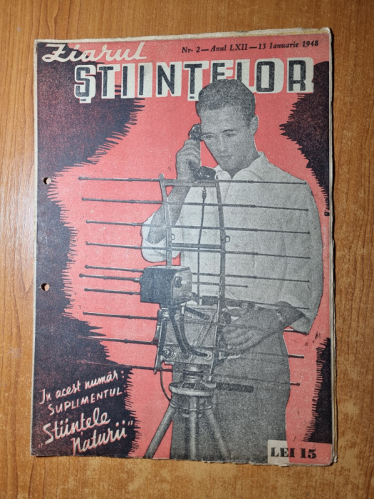 ziarul stiintelor 13 ianuarie 1948-sonde in mare,radio pe un metru lungime unda