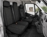 Cumpara ieftin Set Huse Textile dedicate Renault Master III 2010-2019 , Negru cu Cusatura Alba