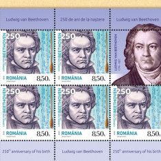 ROMANIA 2020 Ludwig van Beethoven -250 ani Minicoli 5 timbre+1 vinieta LP.2293