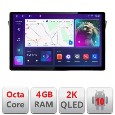 Navigatie dedicata Fiat 500 2015-2021 N-500new Edonav ecran 13&amp;quot; 2K 8 si 128 Android Waze USB Navigatie 4G 360 Toslink Youtube Radi CarStore Technology foto