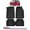 Covorase Auto TeamCar&reg; Tip Tavita Compatibile Renault Twingo I (1993-2007) Negru Material Rezistent, Cauciuc, Oem