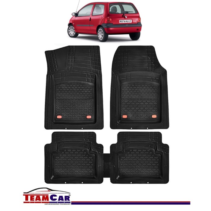 Covorase Auto TeamCar&reg; Tip Tavita Compatibile Renault Twingo I (1993-2007) Negru Material Rezistent