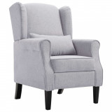 Gossi fotoliu, gri deschis, material textil