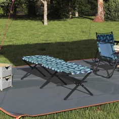 vidaXL Pat pliabil pentru camping Manual model frunze Tafeta Oxford