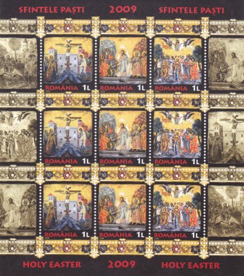 ROMANIA 2009 - SFINTELE PASTI MINICOALA MNH - LP 1826a foto