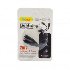 Adaptor ZJ6 lightning la lightning/jack 3.5mm, audio, incarcare