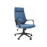 Scaun directorial HM Voyager, Ergonomic, Cadru Polipropilena, Stofa, Tetiera inclusa, Inaltime ajustabila, Mecanism de balans, 100 Kg, Albastru
