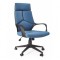 Scaun directorial HM Voyager, Ergonomic, Cadru Polipropilena, Stofa, Tetiera inclusa, Inaltime ajustabila, Mecanism de balans, 100 Kg, Albastru