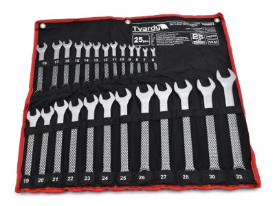 Set 25 chei combinate 6-32mm din otel CRV, Tvardy T00653 foto