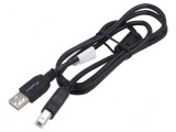 Cablu USB 2.0 A la B 1m negru aurit