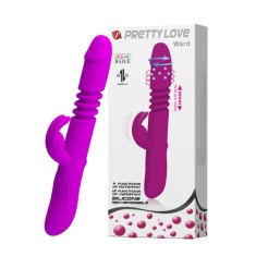 Vibrator rabbit high tech din silicon cu miscare inainte-inapoi Vibrator Pretty foto