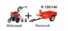 Pachet Motosapa pe benzina MS 7-80-F3 + remorca R 120/140, Breckner foto