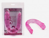 Dildo Dublu Double Dong, Roz, 30 cm, Debra