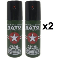 2 spray NATO paralizant de buzunar cu piper pentru autoaparare