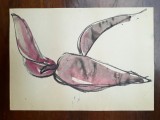 Cumpara ieftin 37. Abstract, acuarela veche, pictura, Natura statica, Realism
