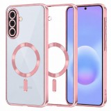 Husa MagSafe pentru Samsung Galaxy A57 5G, Techsuit, Luxury Crystal, Roz