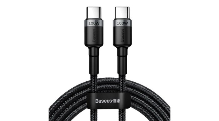 Baseus CATKLF-ALG1 Cablu USB-C - USB-C PD QC 100W 5A 2m - gri