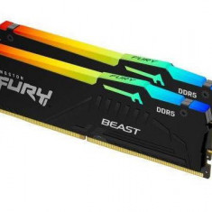 Memorii Kingston FURY Beast RGB, 32GB (2x16GB) DDR5, 5200MHz, CL36