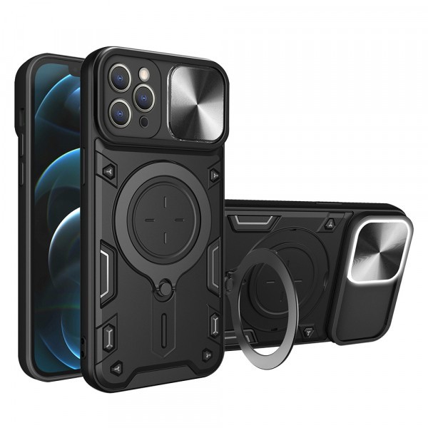 Husa pentru Apple iPhone 12 Pro Max, Techsuit, CamGuard Pro, Neagra