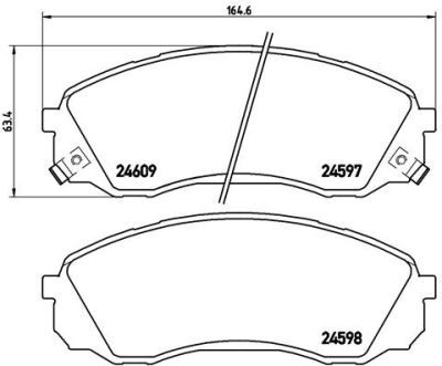 Placute frana Hyundai H-1 (Tq); Kia Carnival / Grand Carnival 3 (Vq) SRLine parte montare : Punte fata