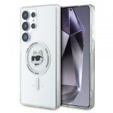 Husa MagSafe pentru Samsung Galaxy S25 Ultra S938, Karl Lagerfeld, IML Choupette&#039;s Head, Alba