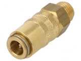 Conector rapid cu supapă 10bar alamă FPM GZ14