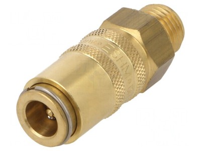 Conector rapid cu supapă 10bar alamă FPM GZ14 foto