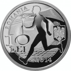 Moneda Argint - 100 de ani de la infiintarea Comitetului Olimpic Roman foto