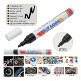 Set 12 buc Marker vopsea negru pe baza de ulei, impermeabil, uscare rapida