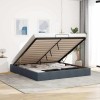 VidaXL Cadru pat otoman fără saltea Gri &icirc;nchis 180x200 cm catifea 3310980