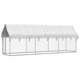 vidaXL Padoc pentru c&acirc;ini de exterior cu acoperiș, 400x100x150 cm