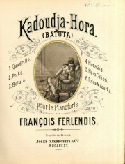 Kadoudja-Hora Batuta Francois Ferlendis Partitura Muzicala veche sec. XIX Lito foto