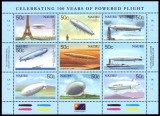 Nauru 2003 - Zepeline, aniversarea zborului motorizat, bloc neuzat
