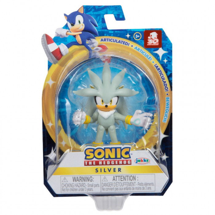 Figurina Sonic 30 de ani editie aniversara seria 4, Nintendo Sonic, Silver