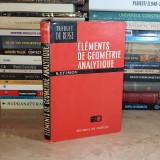 N. EFIMOV - ELEMENTS DE GEOMETRIE ANALYTIQUE , MIR , MOSCOVA , 1969 #