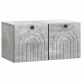 vidaXL Oglindă TV montată pe perete Gri Beton 59,5 x 31 x 30 cm 898198