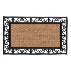 Covoras intrare casa cocos natur negru 45x75x0.8 cm